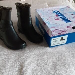 Ingaro Brown Ladies Fur-Lined Ankle Boots Size 6M.